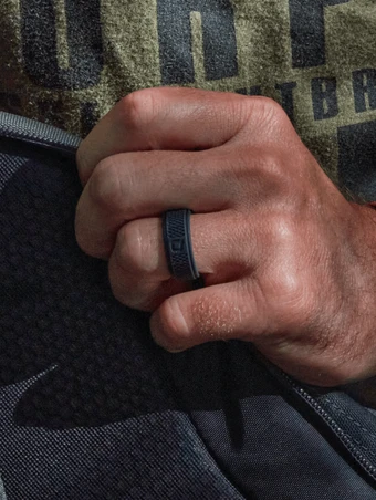 QALO Standard Men's Dark Grey Crosshatch 2 QALO Standard Men's Dark Grey Crosshatch