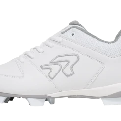 Ringor Flite Softball Cleats - Molded White/Silver