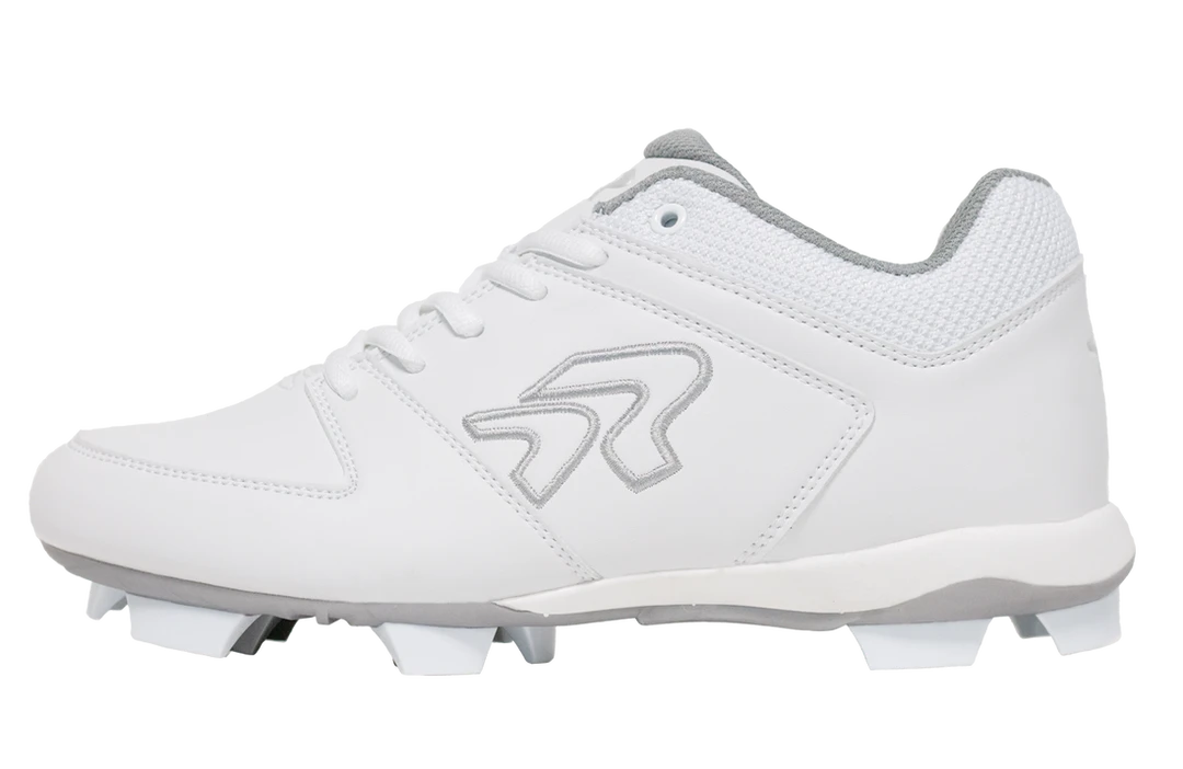 Ringor Flite Softball Cleats - Molded White/Silver 1 Ringor Flite Softball Cleats - Molded White/Silver