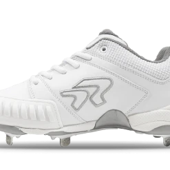 Ringor Flite Womens Softball Spikes - Pitching Toe White/Silver