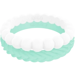 Women's QALO Stackable Silicone Ring Set - Spring Rush