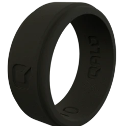 QALO Men's Step Edge Silicone Ring - Black Accessories