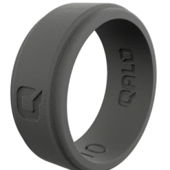 QALO Men's Step Edge Silicone Ring - Charcoal Accessories