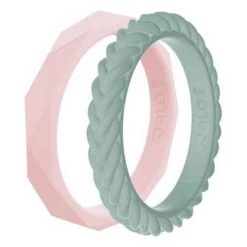 Women's QALO Stackable Silicone Ring Set - Wildflower