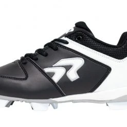 Ringor Flite Softball Cleats - Molded Black/White