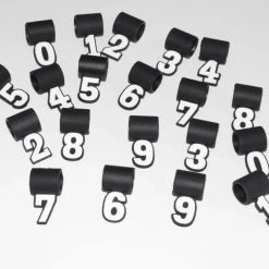 TOP GEAR ATHLETICS Single Digit Custom Silicone Numbers For Baseball/Softball Titanium Necklaces