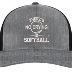 Pacific Headwear Snapback Hat: There's No Crying In Softball