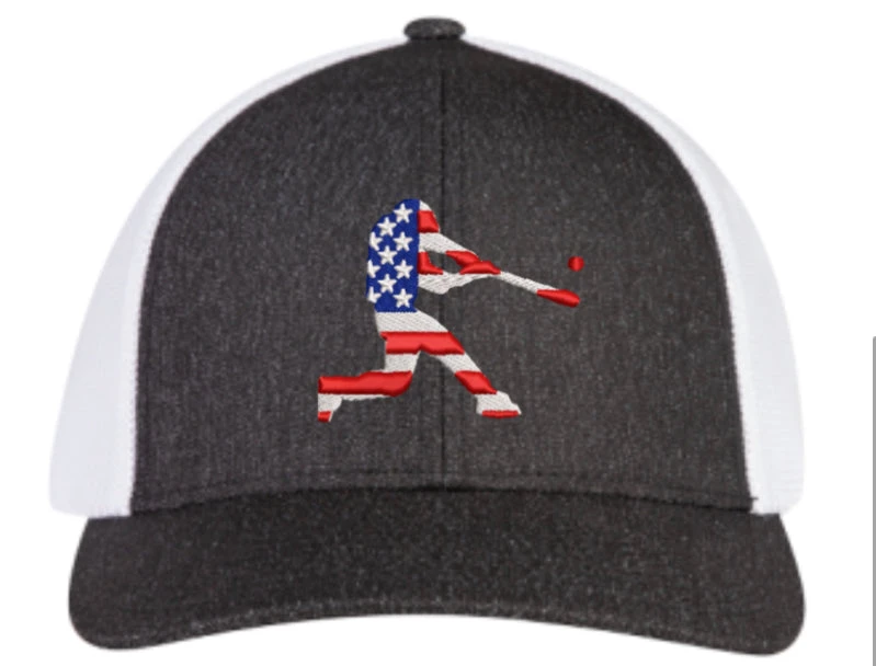 Pacific Headwear Flexfit Hat- American Flag Batter 1 Pacific Headwear Flexfit Hat- American Flag Batter