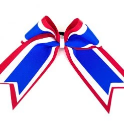 Nooga Bows Triple Ribbon Layered Hair Bow - Red, White, Blue