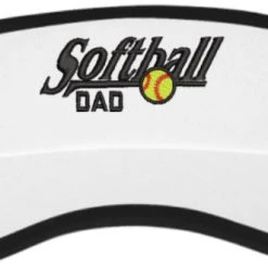 Pacific Headwear Performance Visor - Softball Dad White/Black