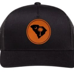 Pacific Headwear Snapback Hat- South Carolina State Flag Leather Patch