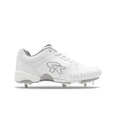 Ringor Flite Womens Softball Spikes - Pitching Toe White/Silver